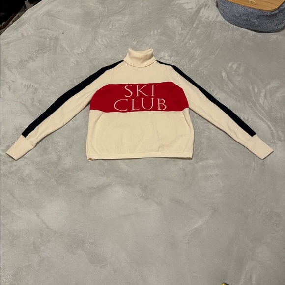 New Vineyard Vines Women's Cream and Red Ski club Sweater SZ: XS - Picture 9 of 9